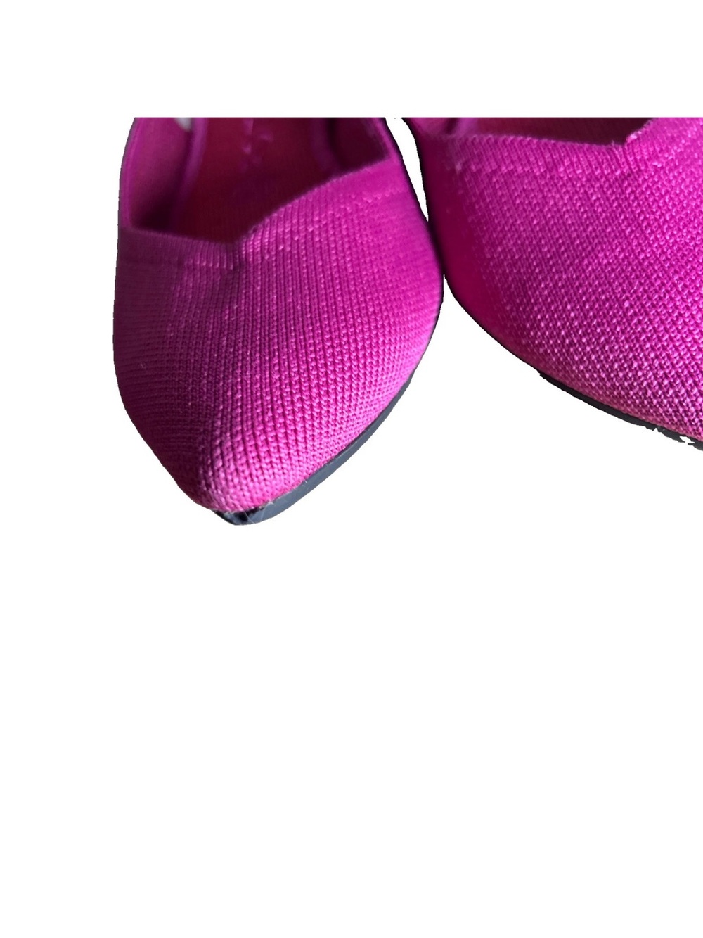 Rothy’s Women’s Knit Slip On Flats Pink & Blue Contrast Trim Pointed Toe Size 9 - Picture 11 of 13